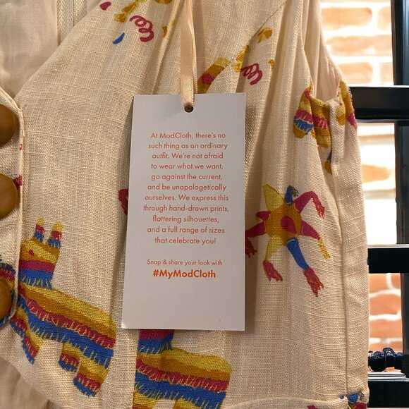 Modcloth Cutout Piñata Print Dress - Picture 8 of 8